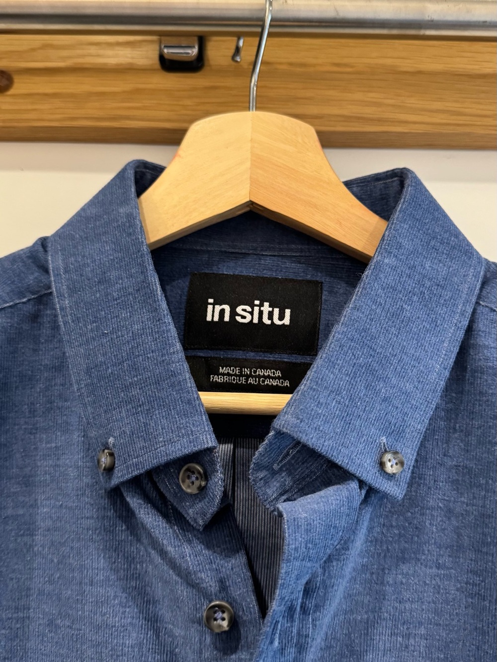 In Situ Men's Blue Button-Down Shirt